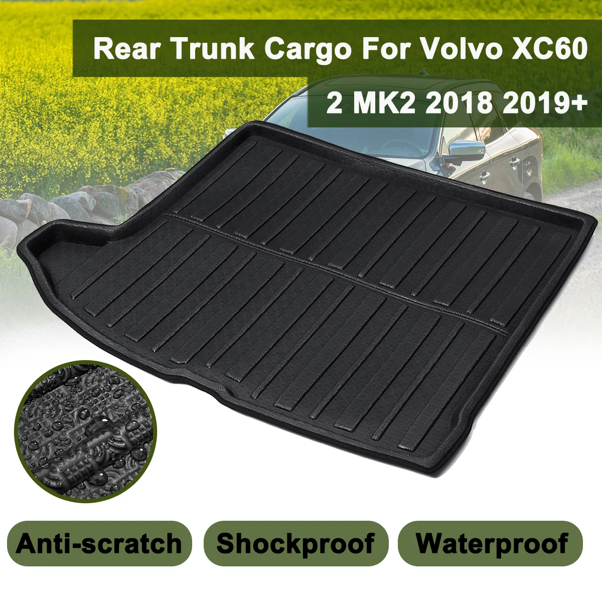 

Водонепроницаемый коврик для багажника Volvo XC60 2 MK2 2018 2019 +