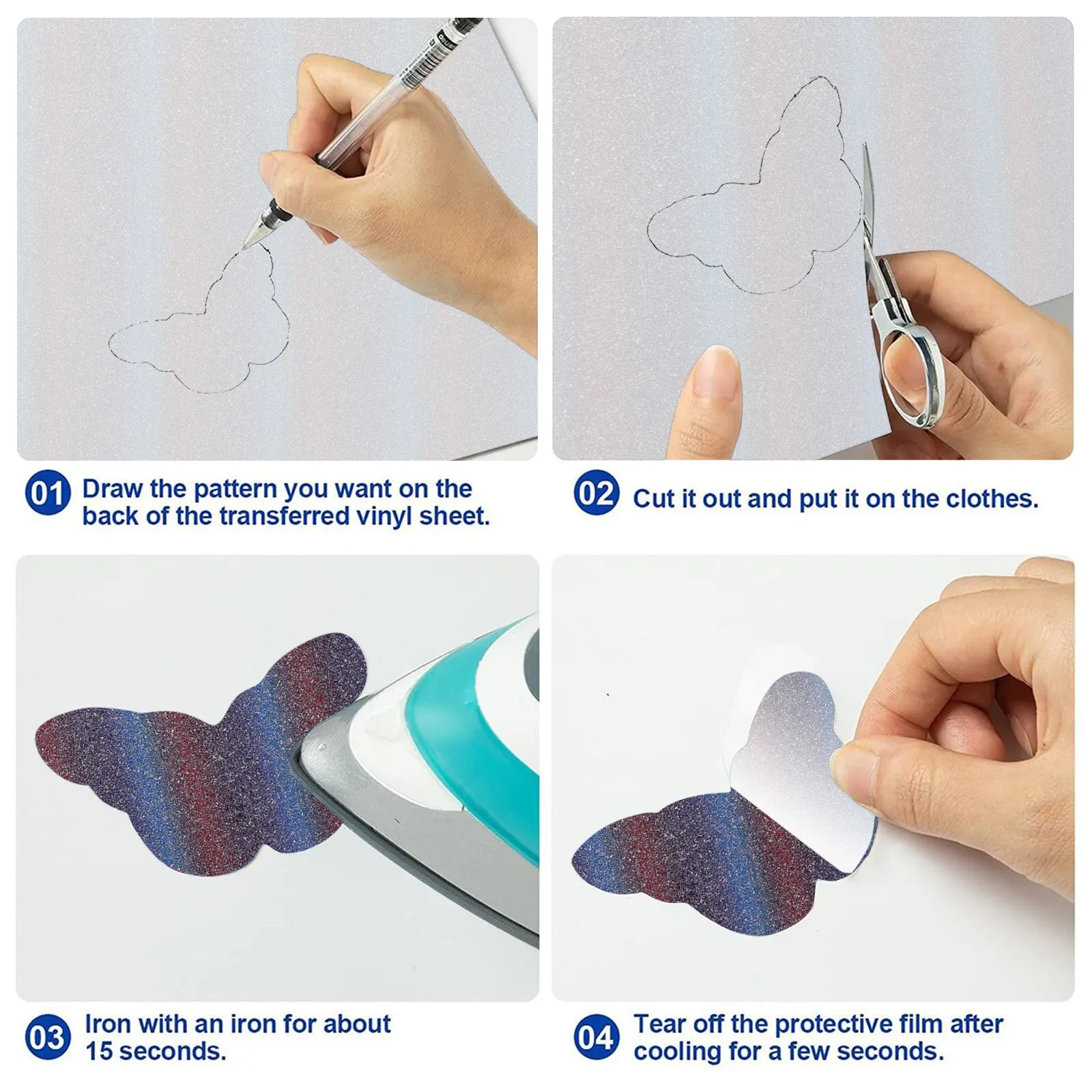 Теплопередающий винил для Cricut блестящие матовые декоративные виниловые пленки