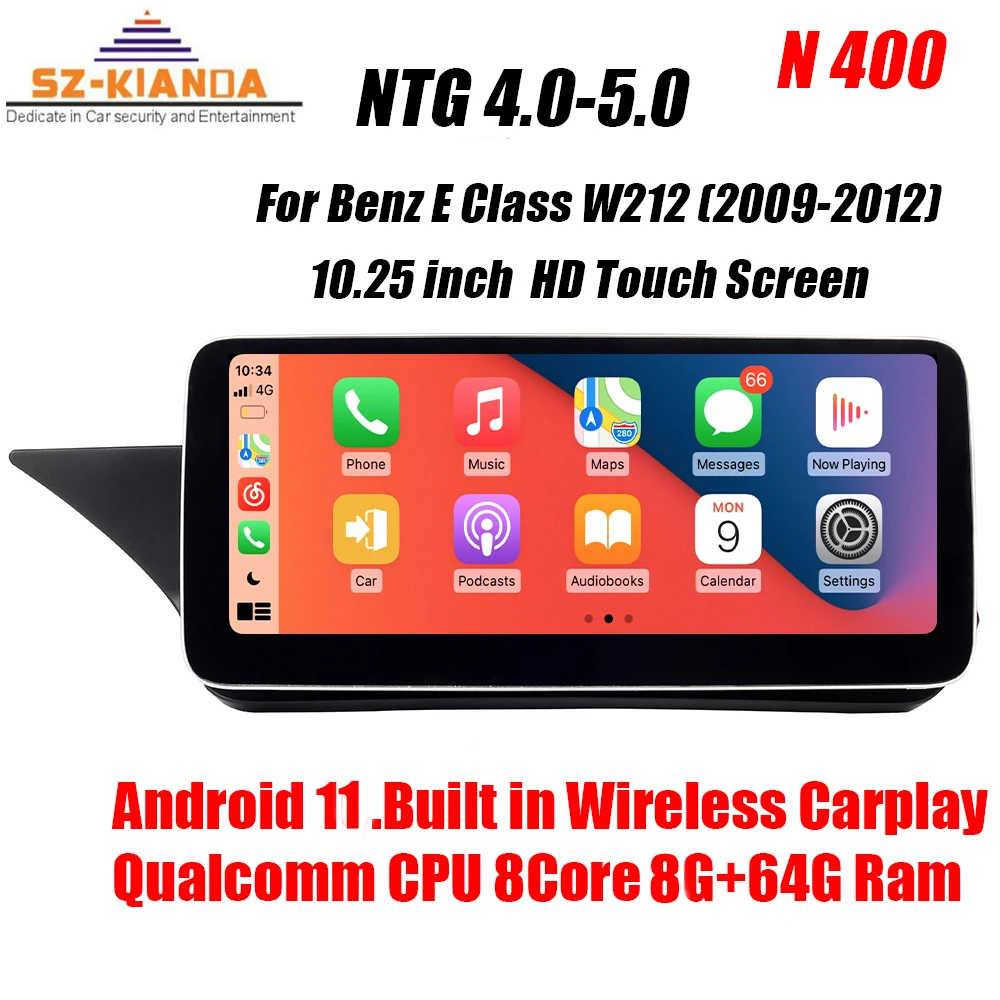 Автомобильный мультимедийный плеер Android 11 8 ядер Гб ОЗУ 64 ПЗУ 4G LTE GPS навигация для