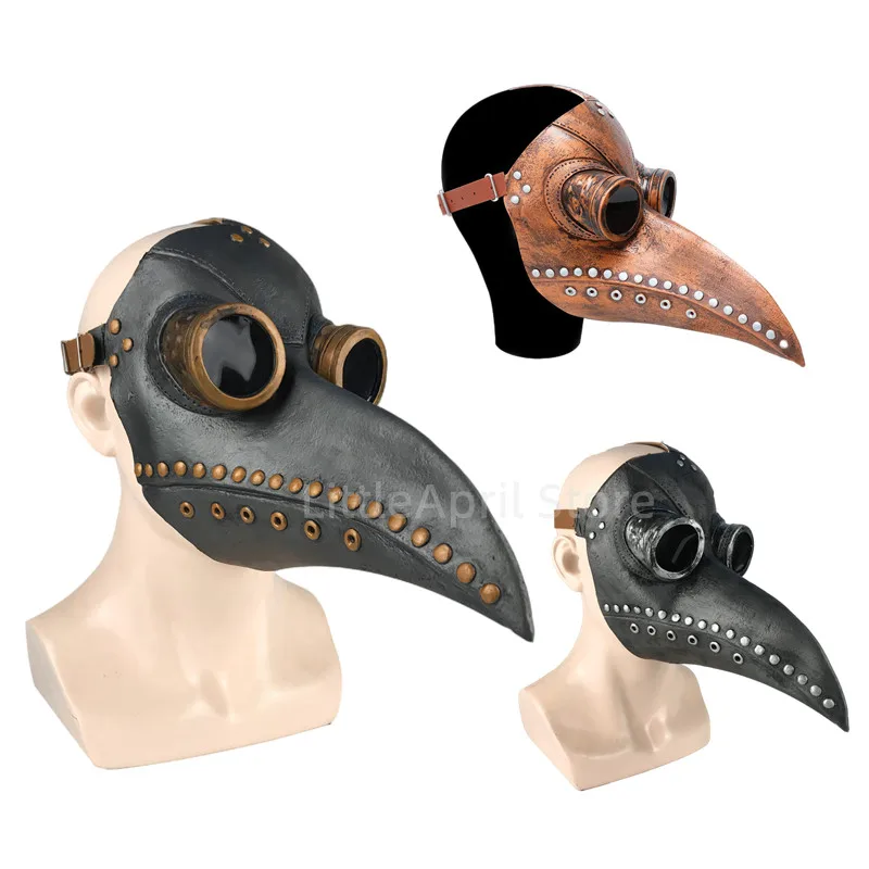 Женская маска Чумного доктора в стиле стимпанк для косплея с длинным носом