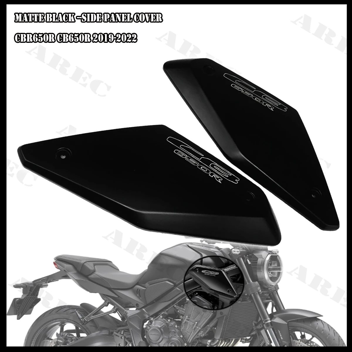

Для Honda CB650R CBR650R 2019 2020 2021 2022 мотоциклетная матовая черная рама бака, передняя боковая панель, крышка, обтекатель