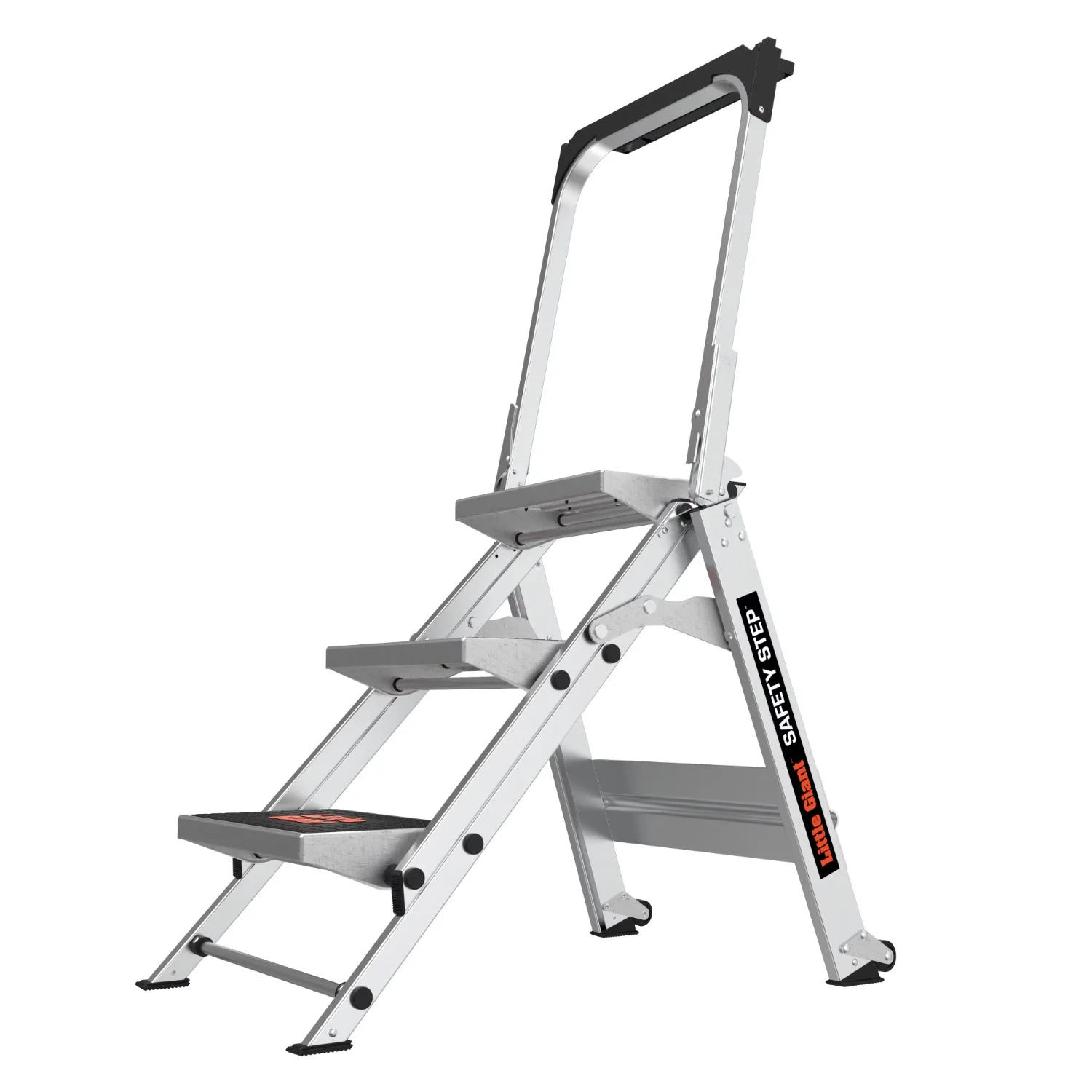 

Little Giant Safety Step 3-Step Type 1A Aluminum Step Stool Step Ladder For Home