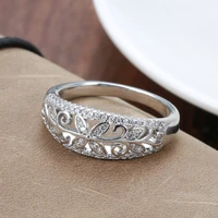 925 sterling silver diamond rings for women wedding engagement bridal jewelry elegant ring fashion accessories luxury jewelry