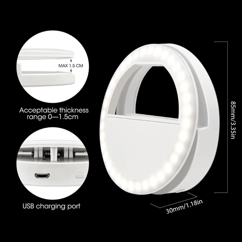 Мобильный телефон прямая трансляция круглый заполняющий светильник планшет
