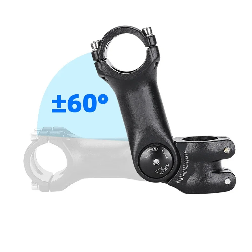 Regulowana kierownica do roweru górskiego 25 4/31 8 mm Regulowany wspornik ze stopu aluminium Czarny kuty Akcesoria rowerowe