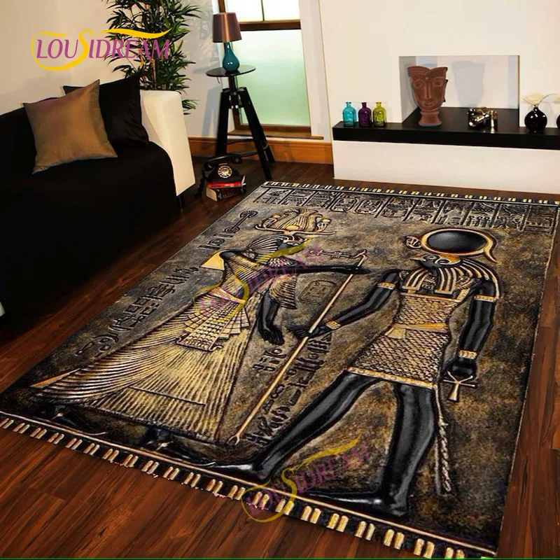 Коврик для домашней зоны 3D печать египетский фараон Ретро украшение гостиной