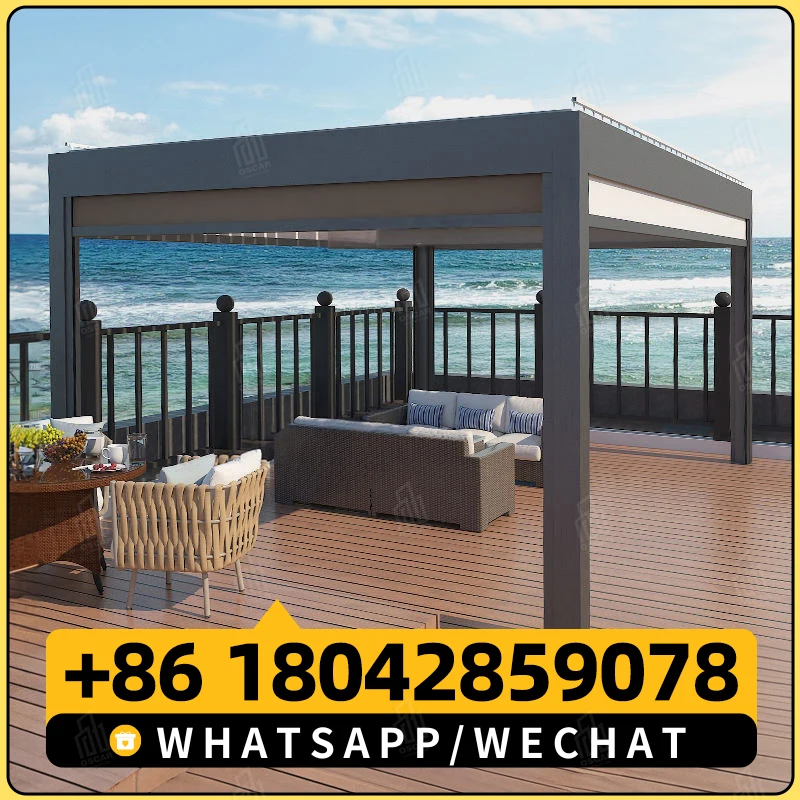 Выдвижная выдвижная крыша открытая беседка автоматическая моторизованный