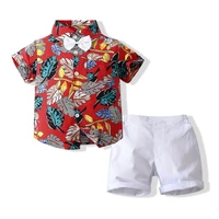 1 3 years old infant childrens suit fashion cotton multicolor summer short sleeve flower cardigan casual shorts flower shirt