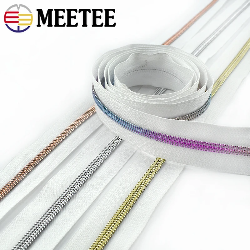 2/5/10Meters Meetee 5# Nylon Zippers Sliders for Clothes Bags Pocket Coil Zip Zipper Slider Replace DIY Garment Sewing Accessory - купить по