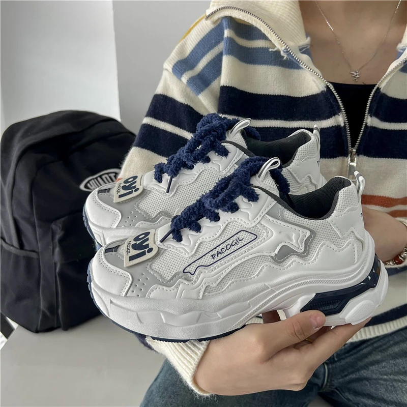 2023 New Platform Shoes for Women Daily Lightweight Casual Shoes Comfortable Soft Bottom Sneakers Women Shoes Zapatos Mujer