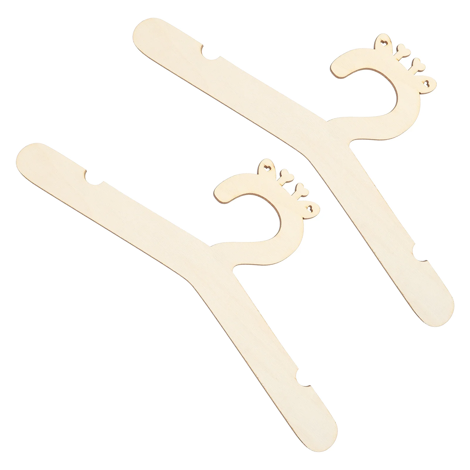 

2pcs Wooden Hangers Home Decor Props DIY Hanger Ornament Baby Clothes Hanger