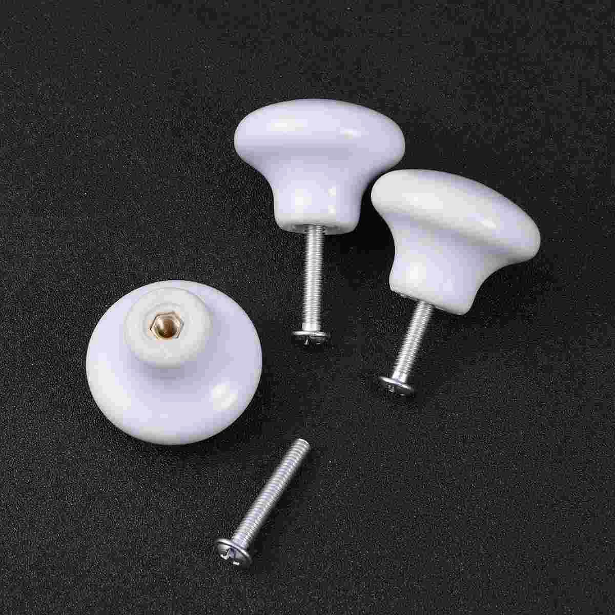 

Knobs Ceramic Door Handles Cabinet Drawer Round Knob White Cupboard Kitchen Handle Dresser Vintage Closet Keramische Cabinets