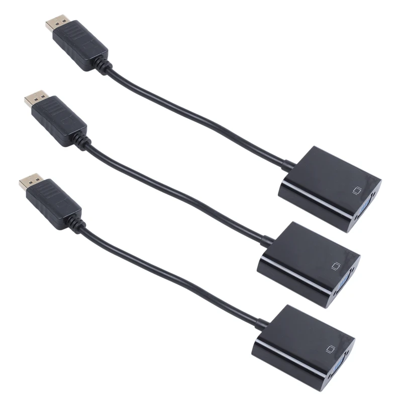 

3X 1080P DP Displayport штекер-VGA гнездо адаптер кабель в наличии
