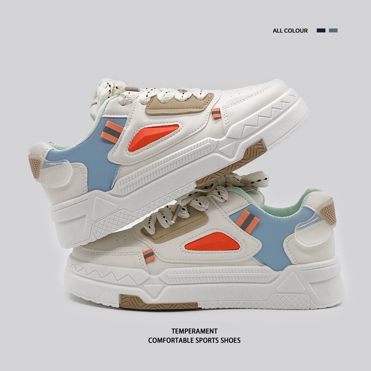 

platform shoes dad shoes brand shoes women's 2023 new leather lace-up versatile and breathable casual sneakers women flats