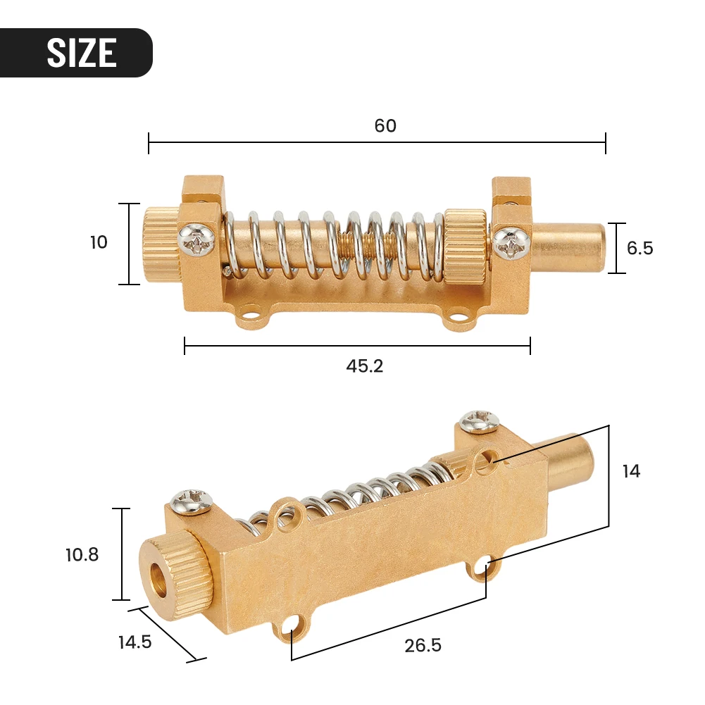 

Brand New Tremolo Bridge Bridge Stabilize Brass Gold Guitar Single Shake In-tune Position Single Pole Small Double Shake