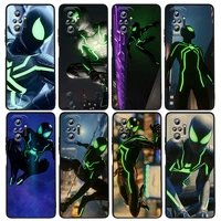 marvel green spider man for xiaomi redmi note 11 11t 11s 10 10s 9 9t 9s 8 8t 7 6 5 pro t s 5g 2021 black luxury soft phone case