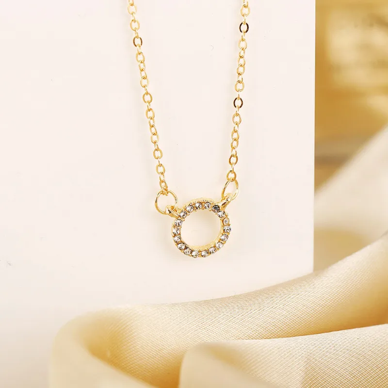 

New Fashion Gold Chocker Necklace Simple Circle Pendant Necklaces For Women Jewelry Girl Gift pendant necklace