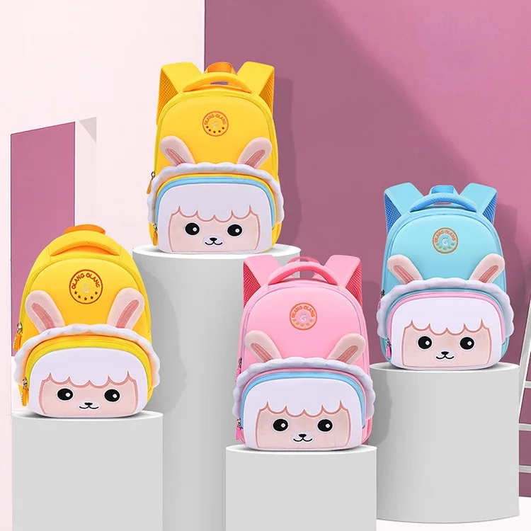 New Kids Cute Cartoon Rabbit Sheep Small Schoolbags In Kindergarten Children Light Breathable Anti Lost Backpacks for Girls Boys