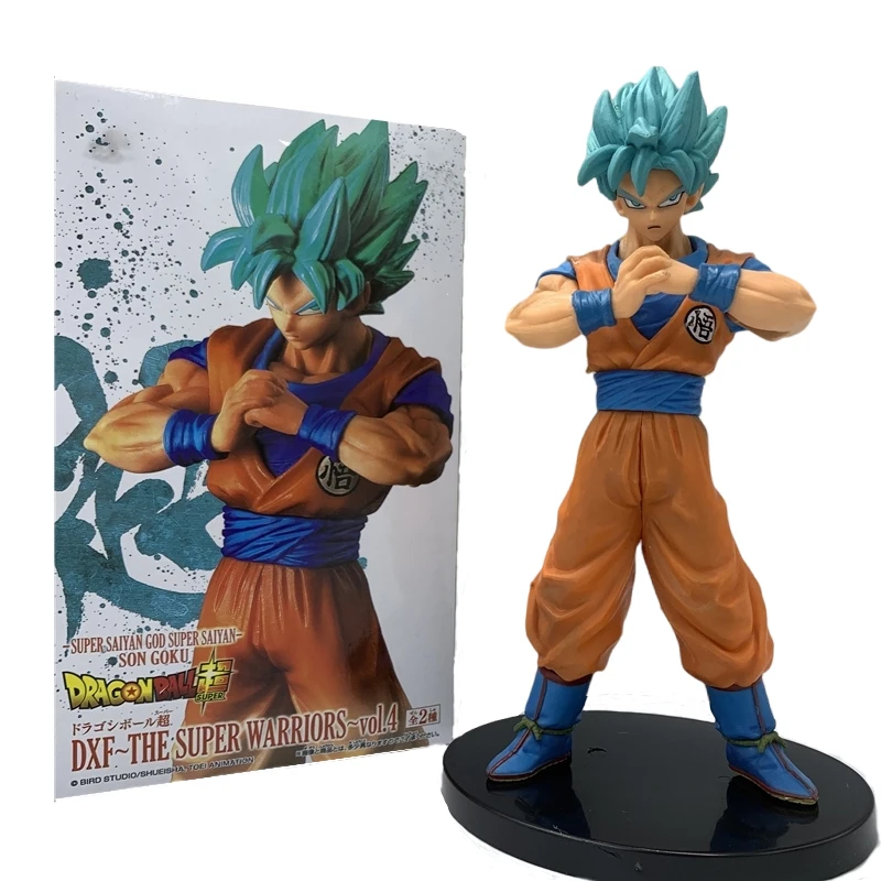 21cm Dragon Ball Anime Figure Son Goku DXF Super Soldier Blue Hair Super Saiyan PVC Action Figure Collectible Model Toy Kid Gift