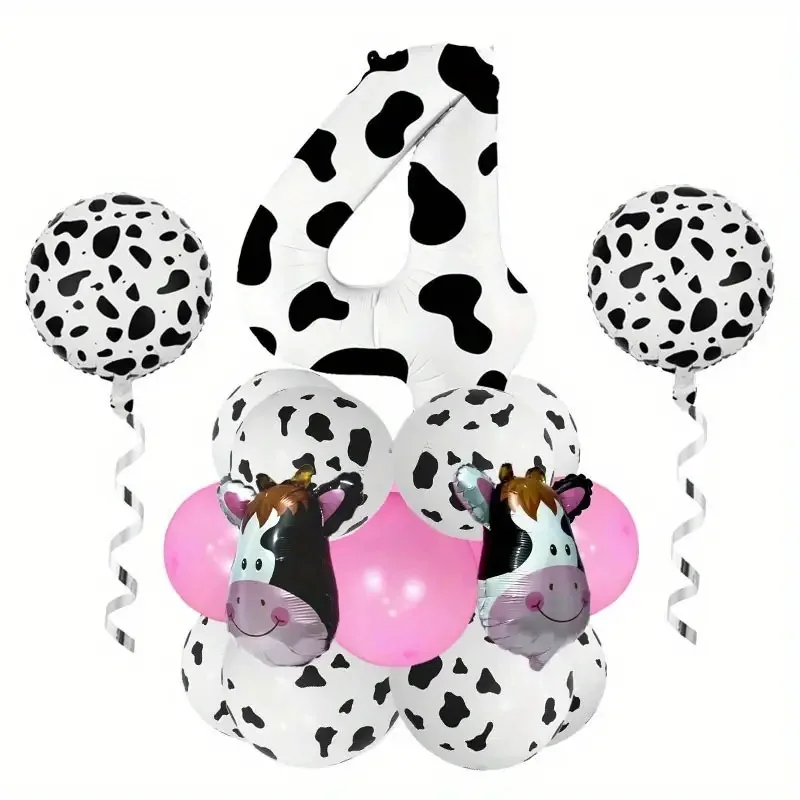 Набор воздушных шаров в форме коровы набор направляющих для цифр и колонок из