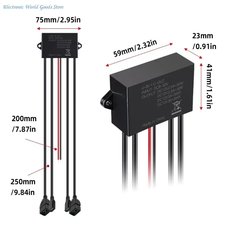 A3PD 12 В 24 В типа C USB 4-портовый гнездовой зарядный модуль для корабля, автомобиля, грузовика (art.: 3920db67bffe2) - 3920db67bffe2