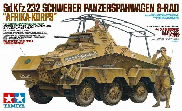 

Tamiya 35297 1/35 Model Kit German Sd.Kfz.232 Schwerer Panzerspähwagen(Fu)8-rad Model Building