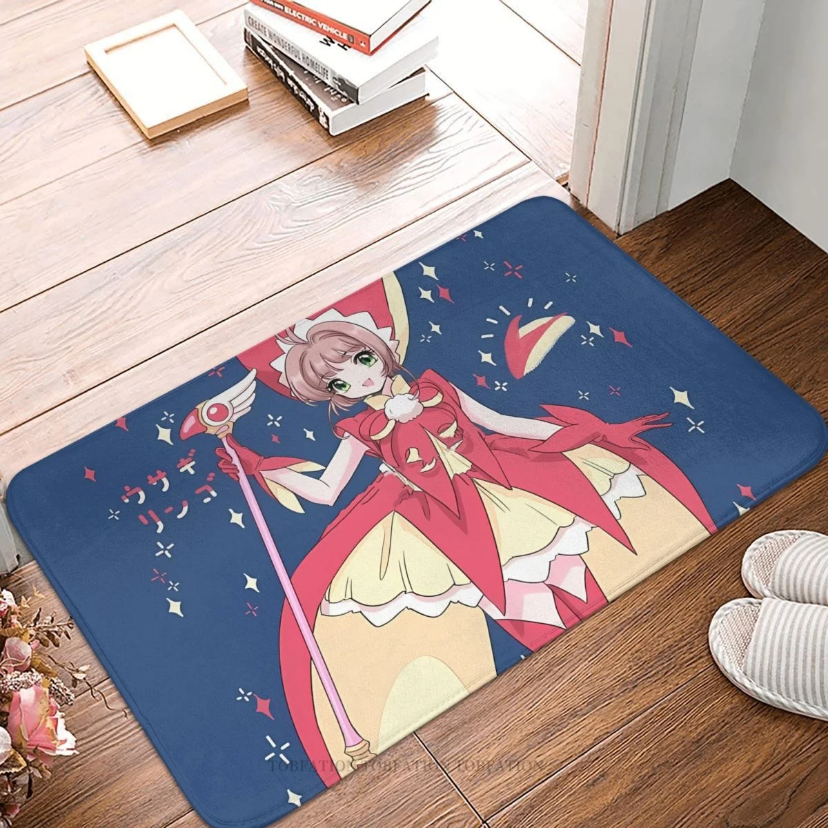 

Комикс-карта Captor Sakura нескользящий дверной коврик зимний красный кролик КИНОМОТО для ванной кухонный коврик молитвенная фотография Декор