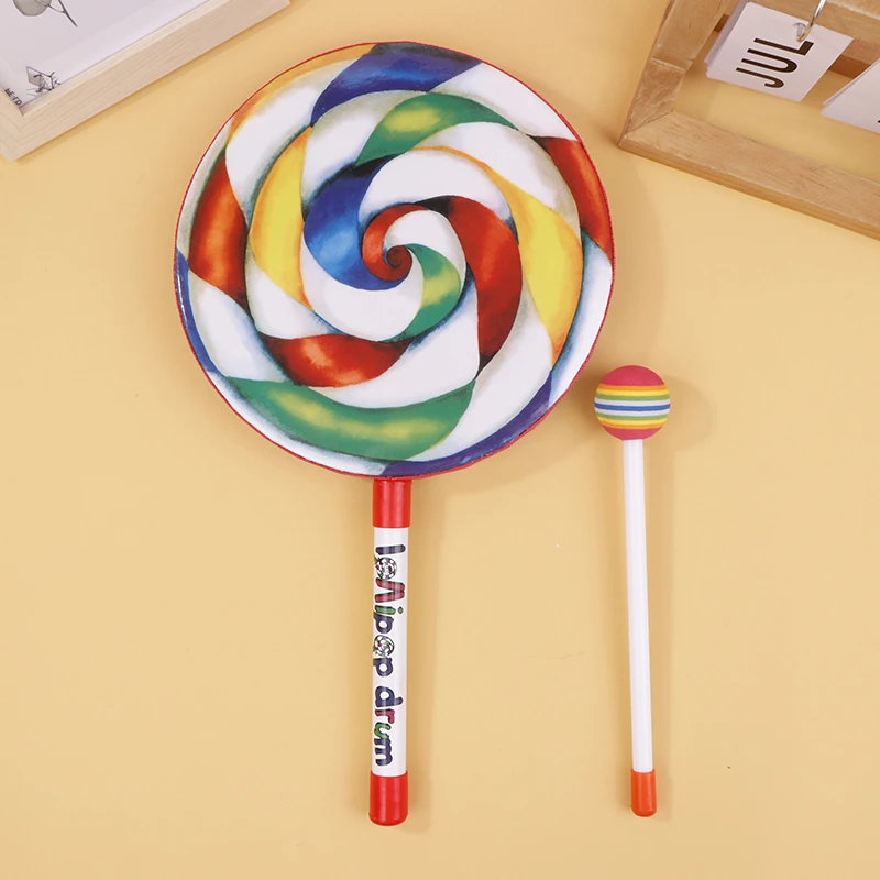 Orff 8-дюймовый ручной барабан в стиле леденцы ударный инструмент портативный