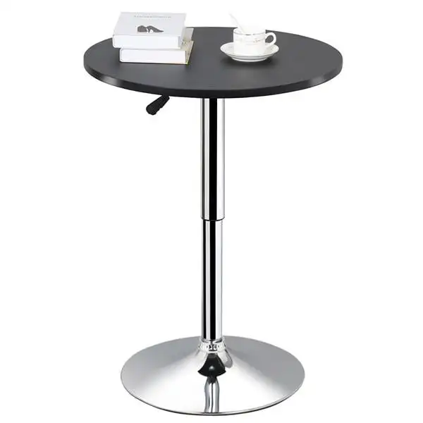 

Yaheetech Adjustable Round Swivel Bar Table for Bistro Cafe, Black Top