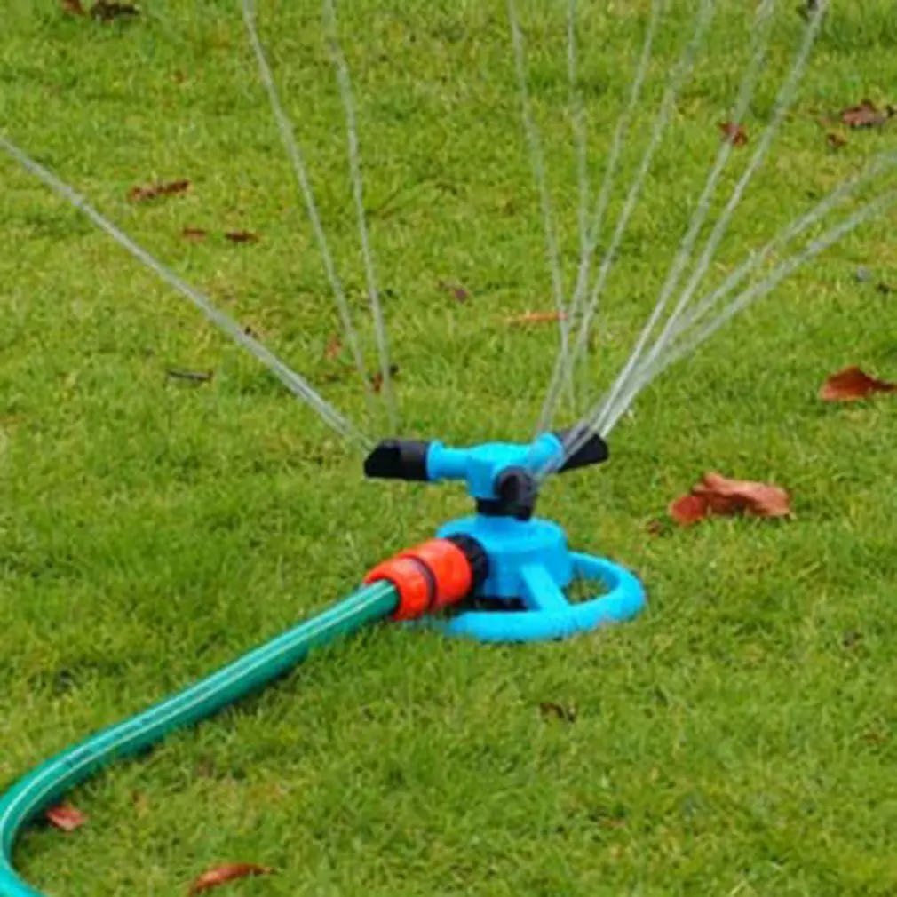 

360 Degree Garden Rotary Watering Trident Sprinkler Two Spray Modes Automatic Rotary Sprinkler Courtyard Supplies