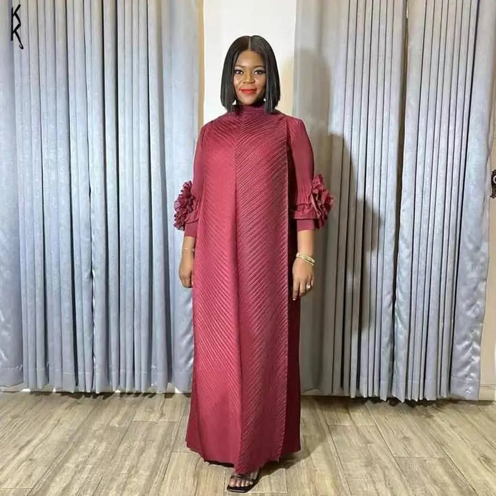 Miyake Pleated Midi Long Dress 1