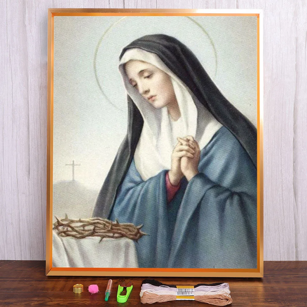 

Christian Religious Figure Printed Canvas 11CT Cross-Stitch Patterns Embroidery DMC Threads Craft Sewing Painting Needle