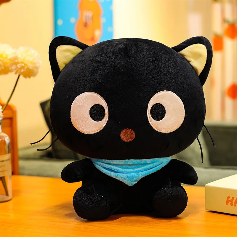 Фото Новая плюшевая игрушка Kawaii Chococat Sanrio Chocolate Cat, мягкая игрушка, милый детский подарок на день рождения, Рождество для детей, мягкая кукла, оптовая продажа №2