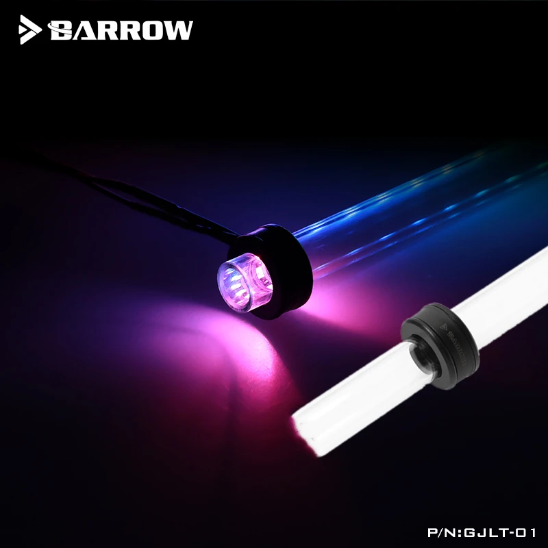 Фото Barrow RGB светодиодный для жесткой трубки od 14 мм, прозрачная акриловая трубка PETG LRC2.0, светодиодная лампа с рисунком Aurora ARGB 5 В, 3 контакта №1