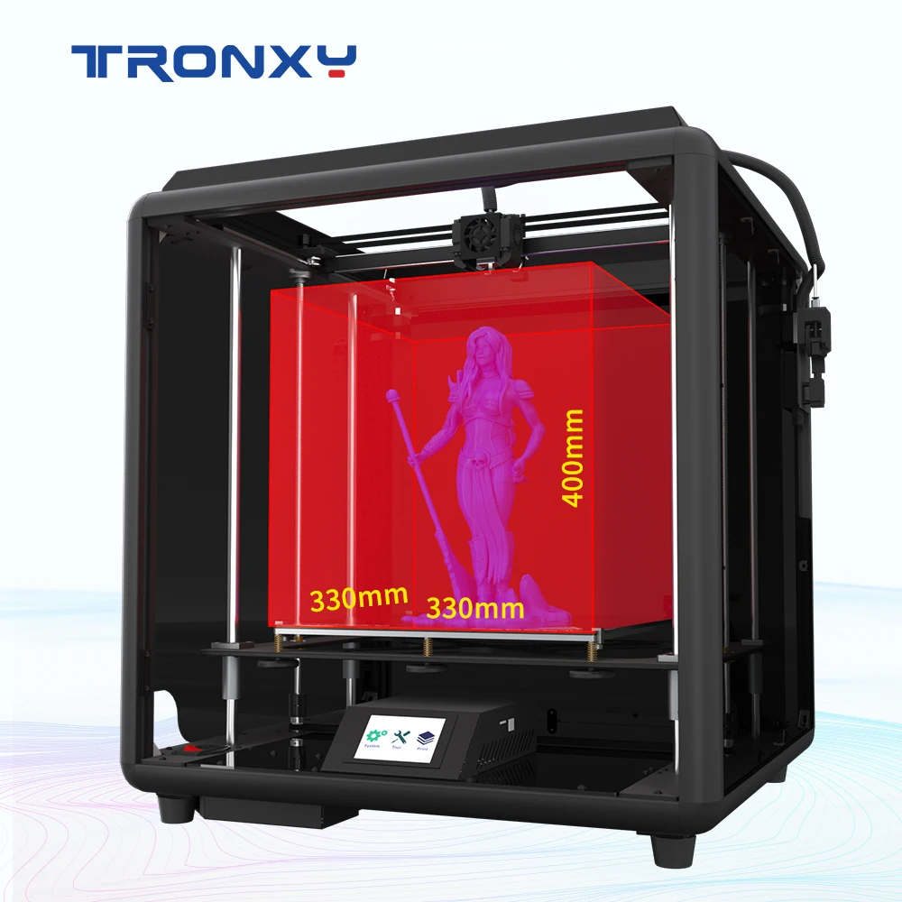 

Tronxy D01 Plus 3D Printer High Precision Corexy Structure Guard Printing 330*330*400mm Integrated Enclosure Auto Level Sensor