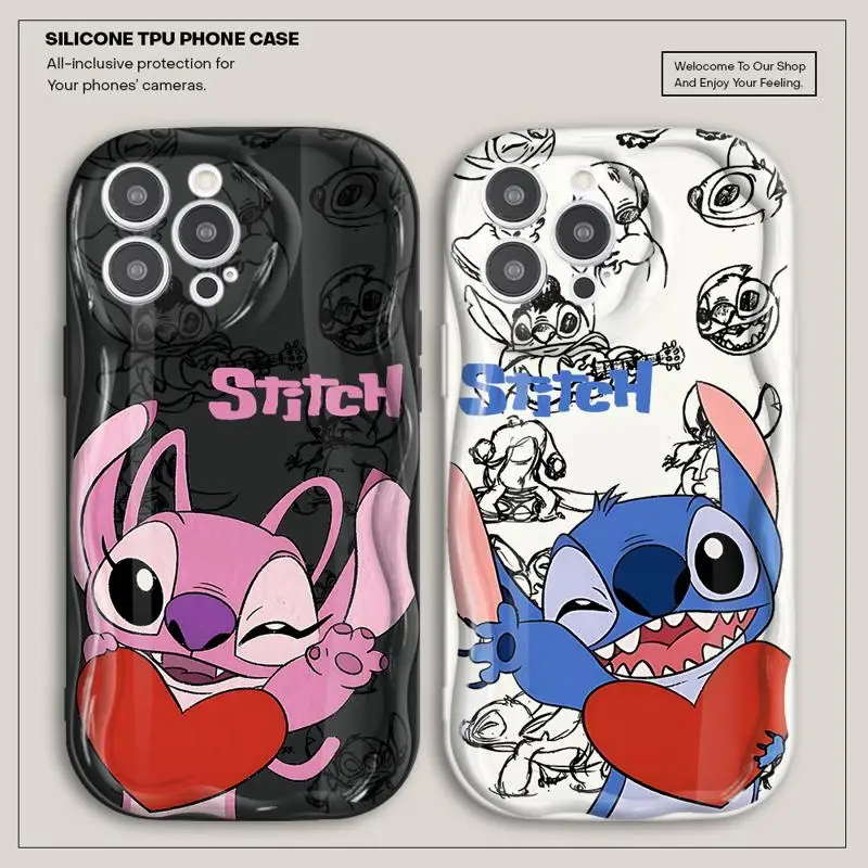 Матовый чехол Isney Stitch для Apple iPhone 15 Pro Max 13 14 Plus 12 11 8 7 plus XS MAX