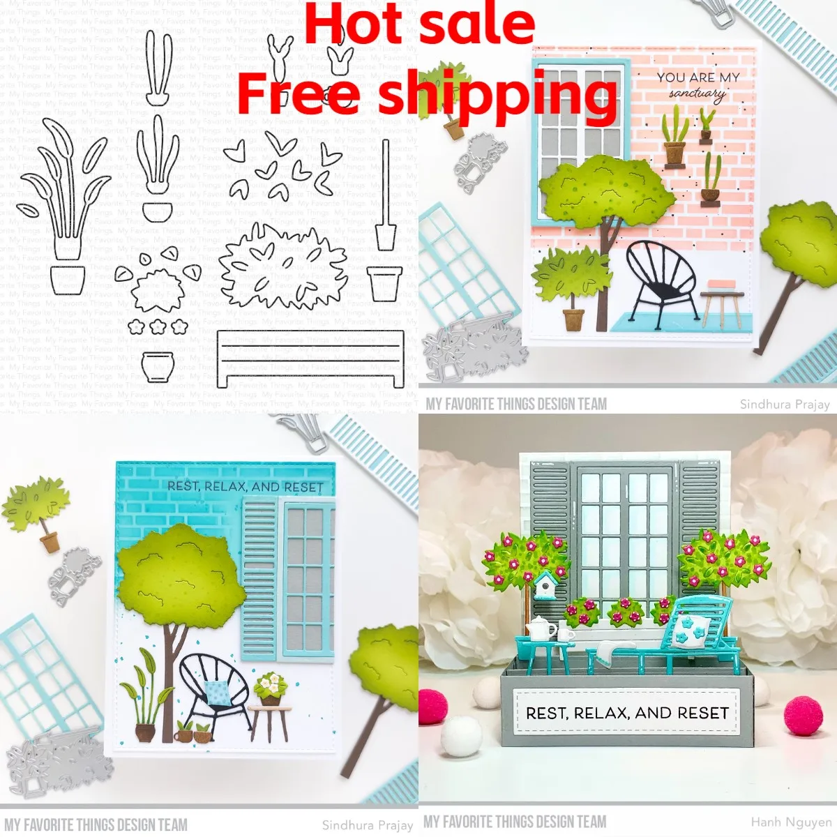 

Patio Plants 2023 New Metal Cutting Dies For Scrapbooking Paper Craft Handmade Card Album Punch Art Cutter