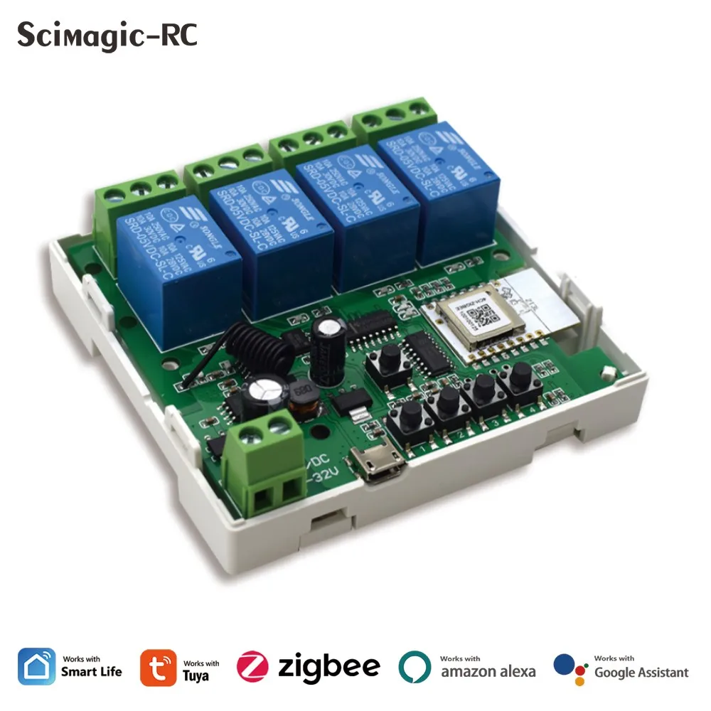 

Умный светодиодный модуль управления Tuya Zigbee, Реле переключения 7-32 В, 85-250 В, работает с Alexa Google Home