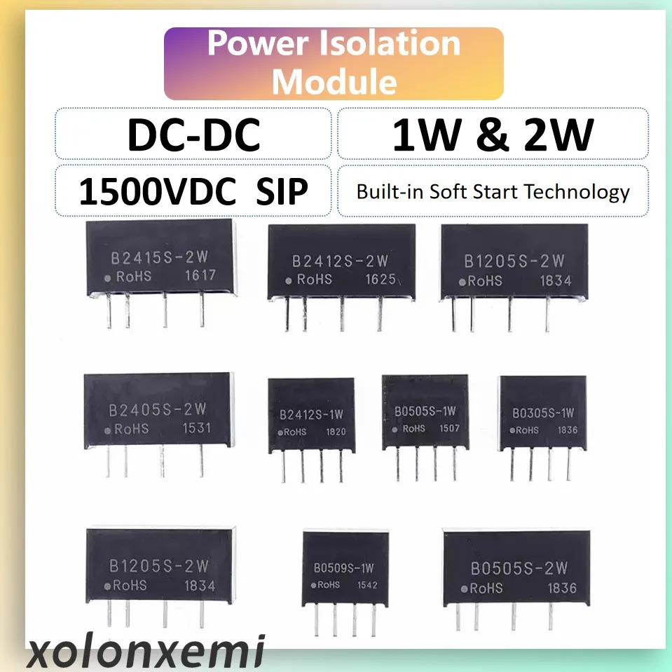 Модуль изоляции мощности DC-DC 1500VDC SIP 1W 2W B0305S B0505S B0509S B0512S B0515S B0524S B1205S B1209S B2409S B2412S b242424s