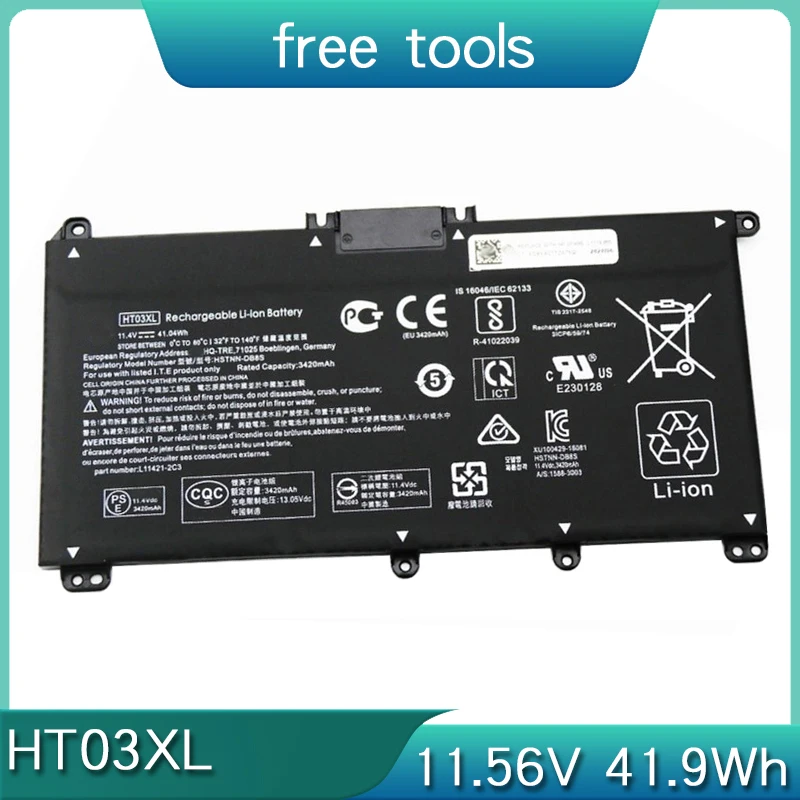 НОВЫЙ аккумулятор HT03XL 11 4 В 41 04 Втч для Pavilion 14-CE 15-CS 14S 15S x360 HSTNN-LB8L DB8R LB8M IB8O DB8S TPN-C136