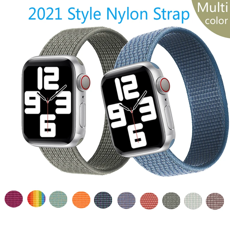 

For Apple Watch Band S8 7 SE 5 4 3 Nylon Watch Band 38MM 40MM 41MM 49MM 44MM 45MM Sports Smart Watch pulseira iWatch Series