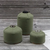 camping gas tank cover case canvas gas tank storage bag 110450230g gas canister protective cover flat gas tanks cover