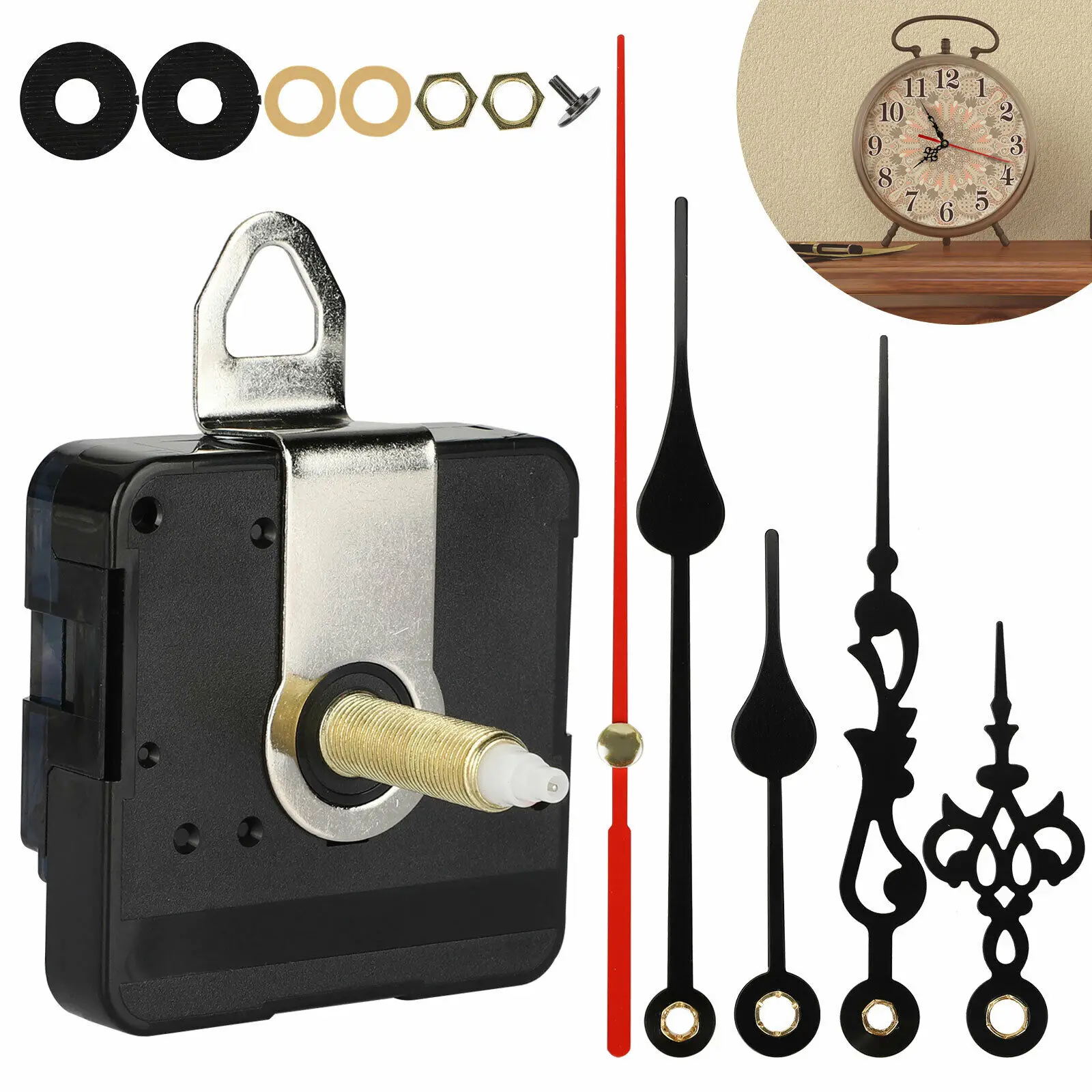 

Quartz Wall Clock Movement Mechanism Hand Replacement Motor Repair Kit DIY Tool