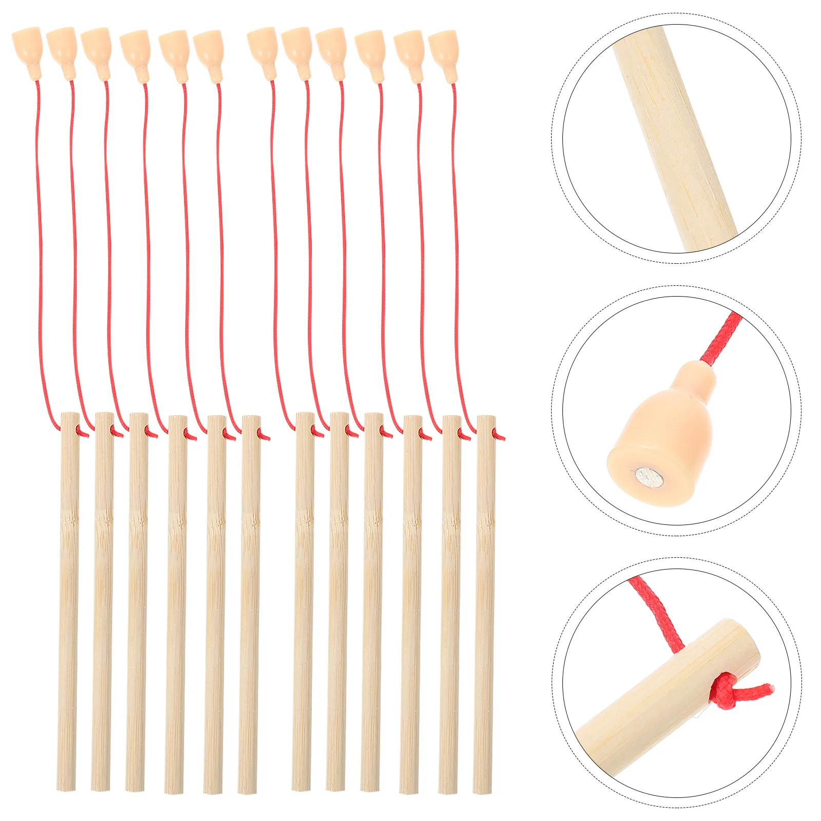 

12 Pcs Wooden Fishing Rod Funny Catching Game Bath Toys Kids Rods Education Kindergarten Hammer Interesting Children Plaything