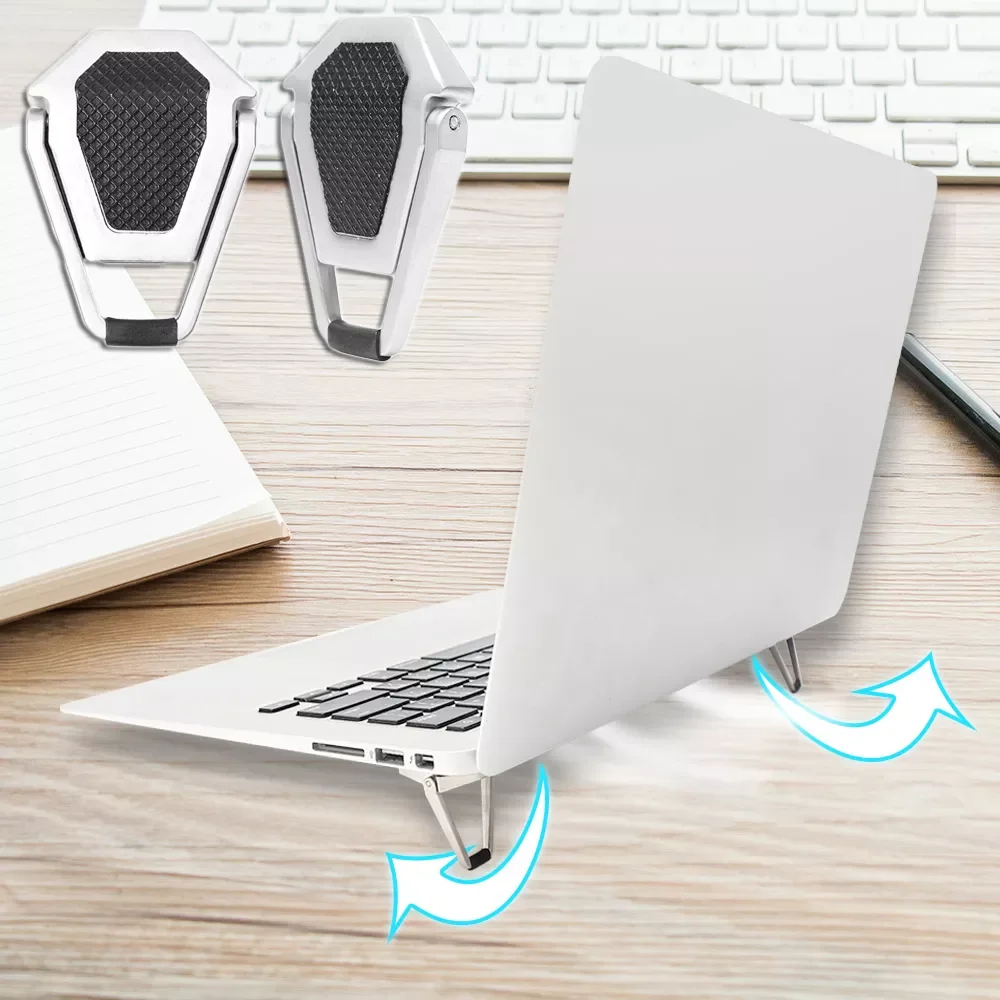 Купи Stand 1 Pair Portable Support Notebook Foldable Mini Cooling Bracket For MacBook Pro Universal Desktop Holder Accessories за 360 рублей в магазине AliExpress