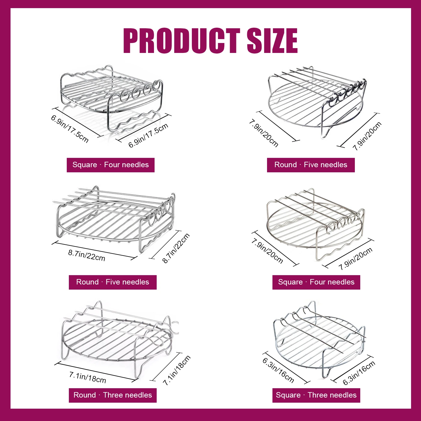 Двухслойный стеллаж для фритюрницы многофункциональный жарки из нержавеющей