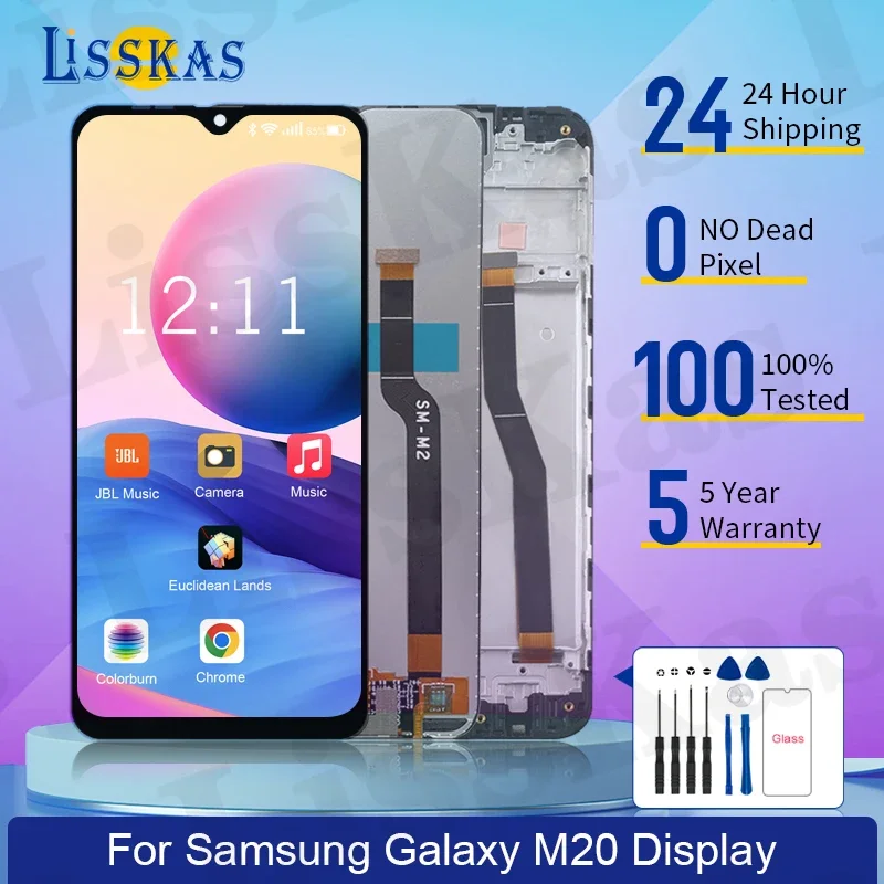 

6.3'' Original For Samsung Galaxy M20 2019 Display M205F M205FN M205G M205N LCD Touch Screen Digitizer Assembly Replace