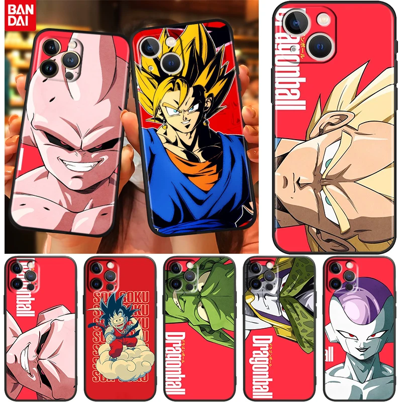 

Hot Anime Dragon Ball Cool For Apple iPhone 13 12 11 Pro Max Mini XS Max X XR 6 7 8 Plus 5S SE2020 Soft Black Phone Case Fundas