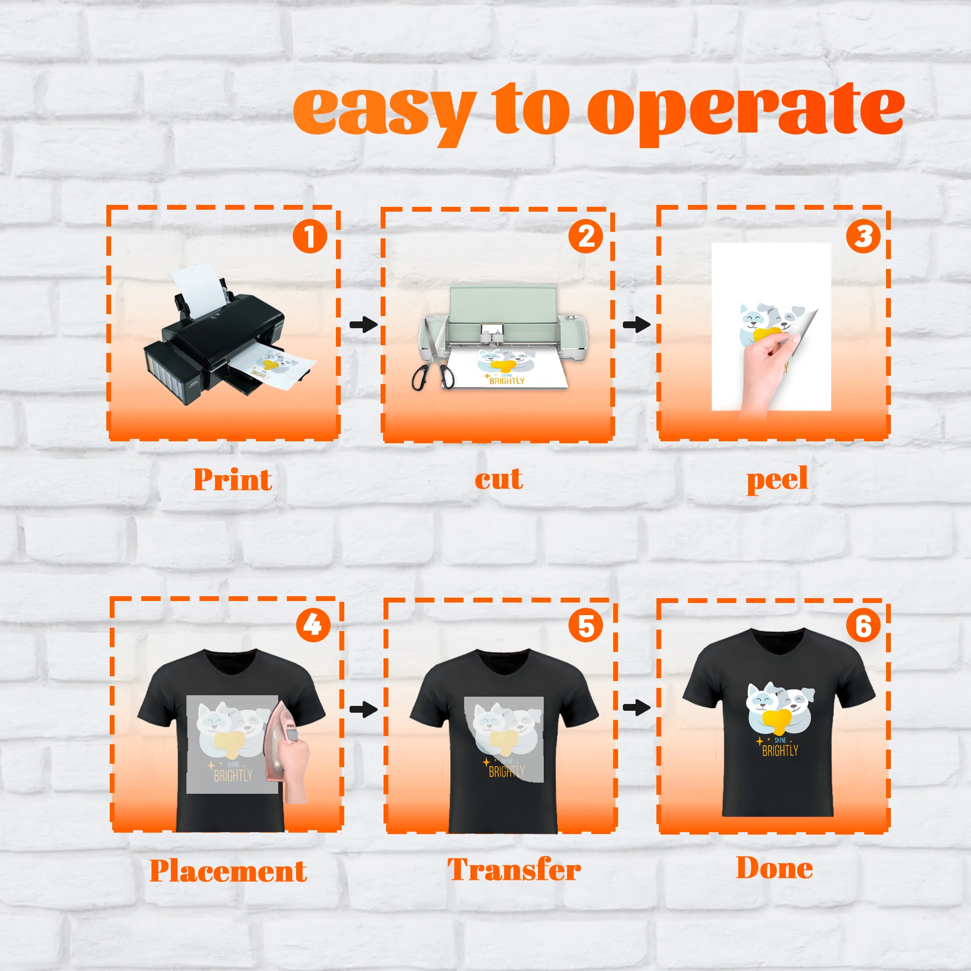 Tanie WinnerTransfer Papier Termiczny Do Koszulki Papier Do Druku Na Ciemna Tkanina Drukarka Atramentowa Papier żelazny Do Odzieży A4100Sheets