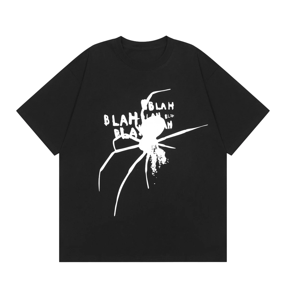 

Футболка мужская оверсайз с коротким рукавом и надписью «Паук»